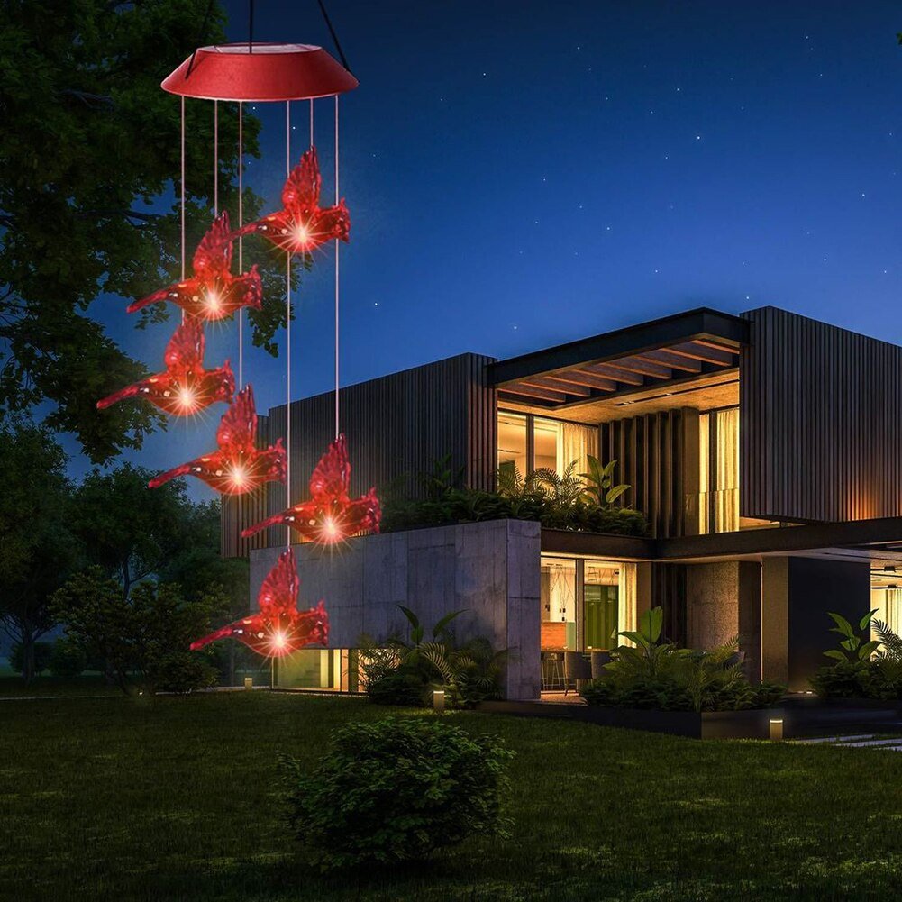 CARDINAL Solar Wind Chime Light - beumoonshop
