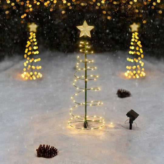 Solar Powered Metal Christmas Tree Decoration - beumoonshop